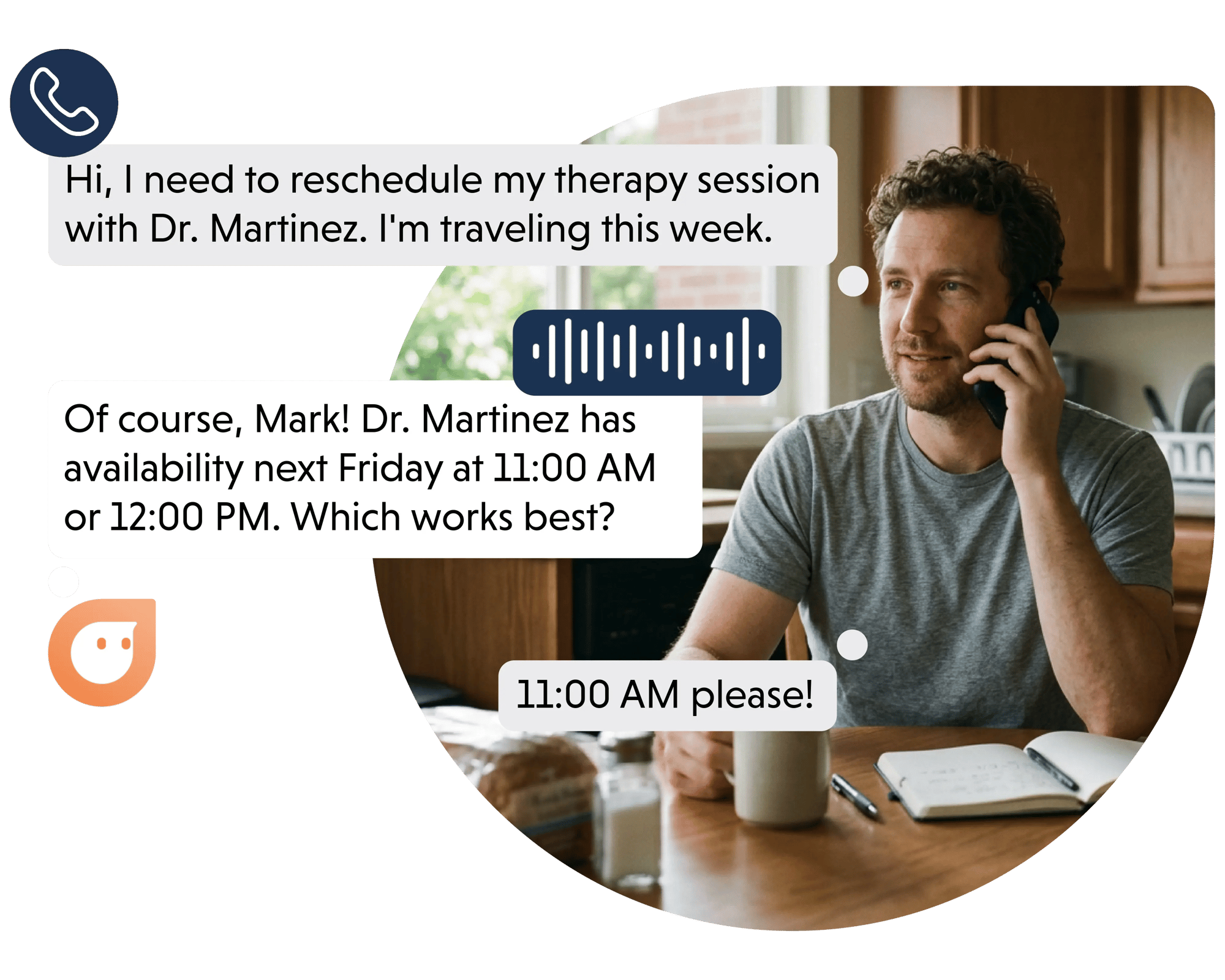 Holly by Nimblr Rescheduling Inquiries Via Phone Calls on Medgen 2026-2